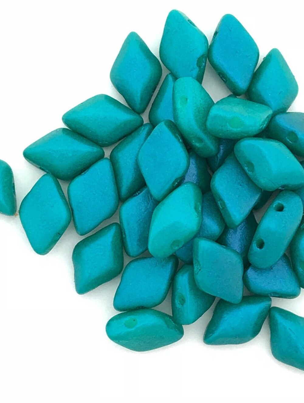 Czech glass 2-hole beads, GemDuos Tropical Rainforest 40g 8×5m